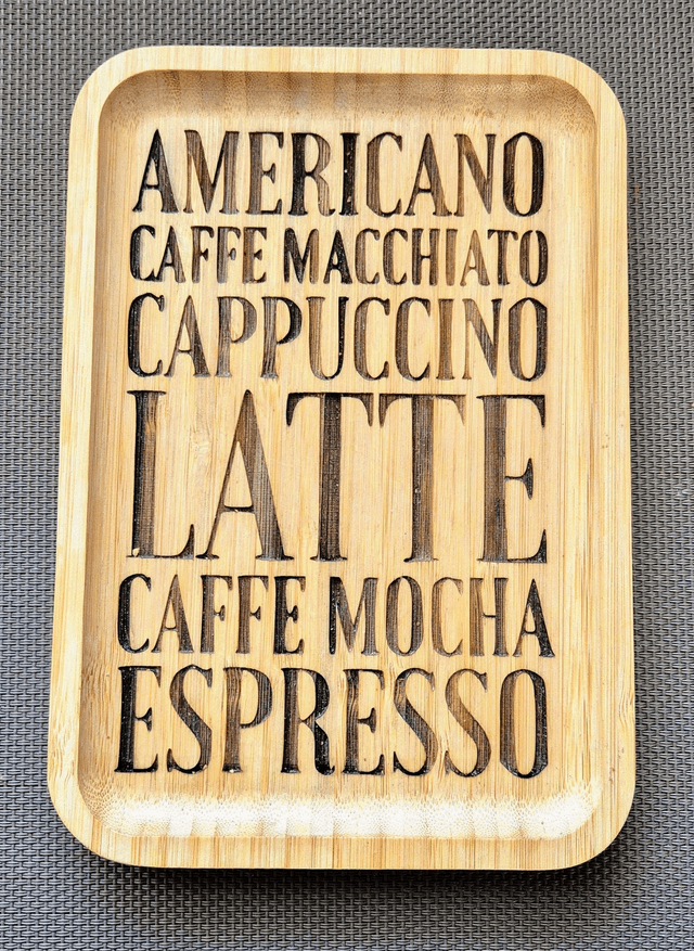 Petit plateau café latte